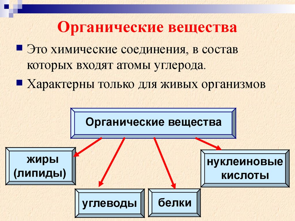 Органические вещества биология презентация