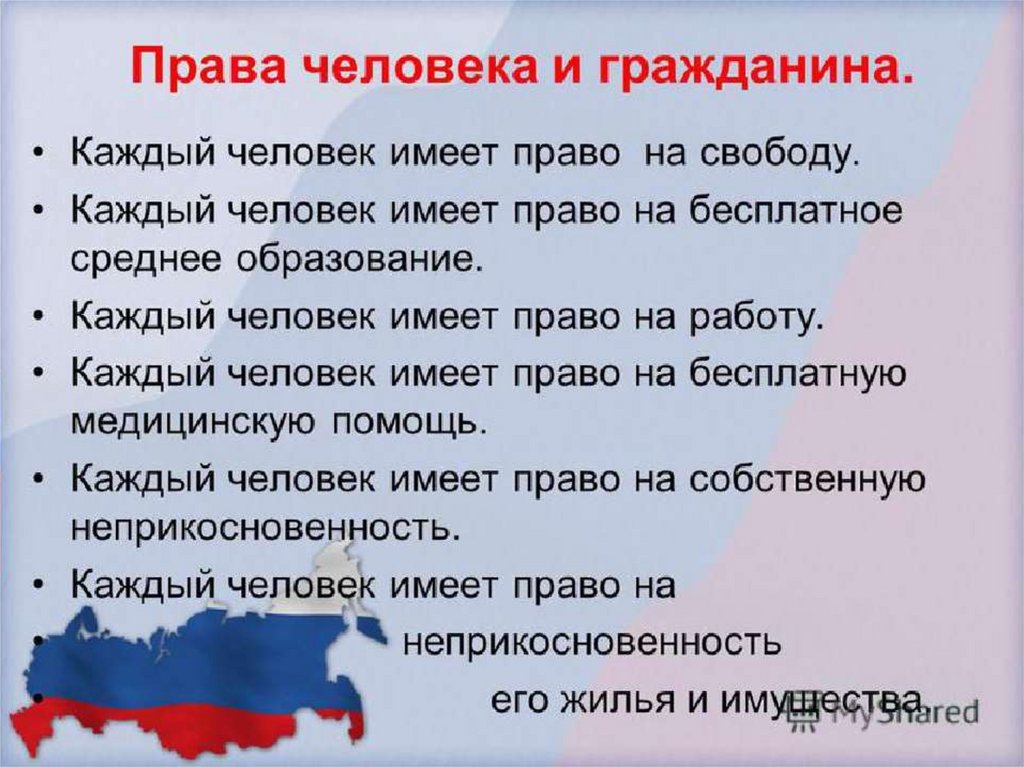 Права человека данные всем людям согласно национальным составьте план текста