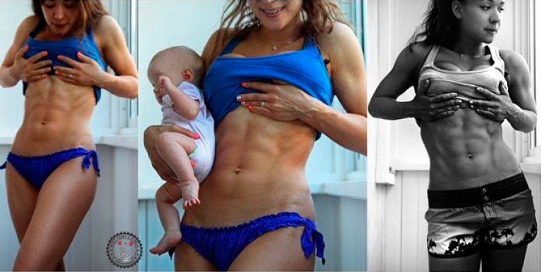 Тело после родов фото до и после