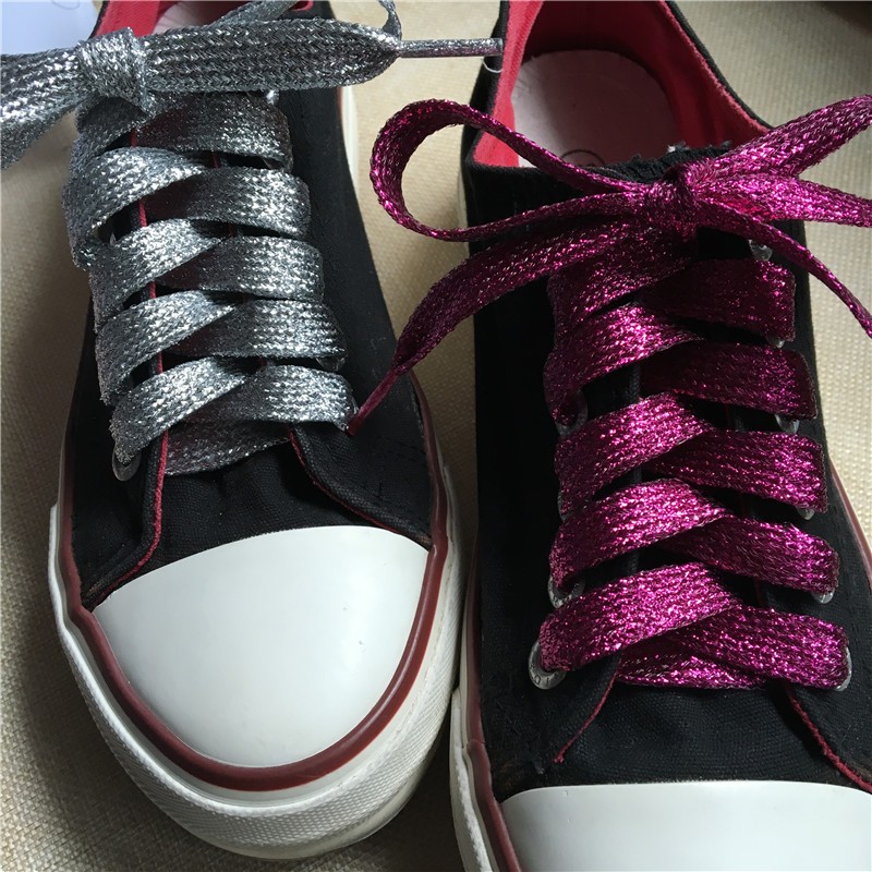 Черно розовые шнурки
