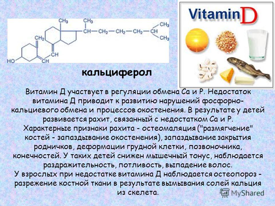 Схема поднятия витамина д