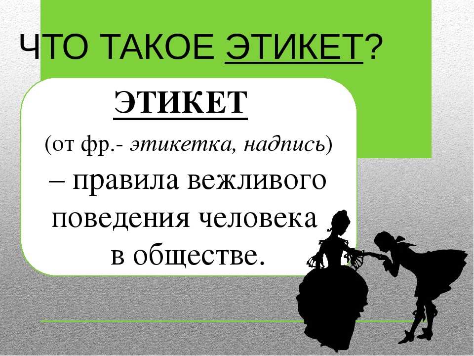 Этикет правила этикета презентация