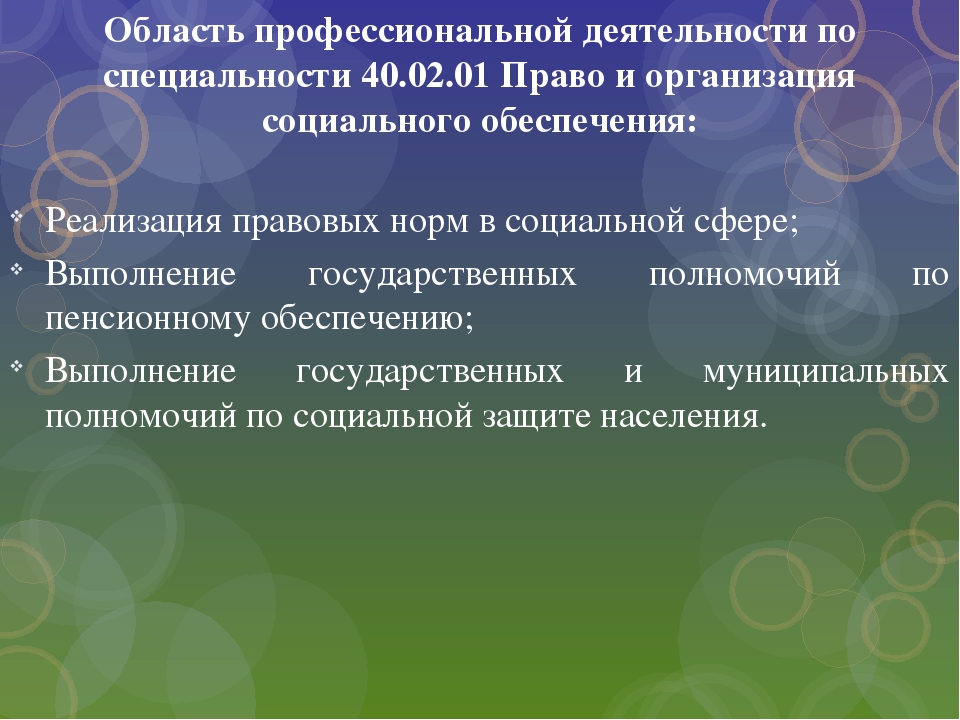 Темы для презентаций по праву социального обеспечения